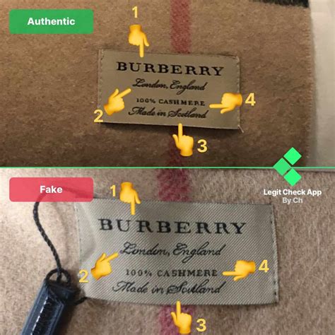 authentic vintage burberry tag|burberry scarf vs real.